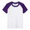 Camisetas de Manga Corta para Niños, Estilo Nuevo, Logo Personalizado, Impresión Gráfica, Camisetas Publicitarias, Versión Lisa de Color Contrastante, Uniformes de Grupo de Algodón Puro