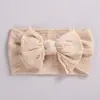 Diadema de moda linda suave para bebé transfronteriza comercio exterior europeo y americano lazo doble capa nylon elástico diadema ancha para niños