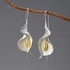 Pendientes de Flor Natural de Magnolia Nuevos de AliExpress Transfronterizos Pendientes de Orquídea Vintage Pendientes de Moda Personalizados
