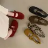 Primer Encuentro Temporada Retro Francés Felpa Cálida Zapatos de Mujer 2026 Otoño/Invierno Nuevos Zapatos Mary Jane Suela Suave Ballet Zapatos de Algodón