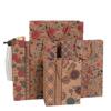 Bolsa de papel Kraft portátil de moda para ropa, joyería, lápiz labial, perfume, regalo pequeño de cumpleaños, festivo, mascarilla, bolsa de embalaje para regalo