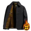 Jaqueta de inverno masculina, casaco com lapela de chenille, roupas para homens de meia-idade e idosos, forrado com fleece e espessado, casaco de inverno para pais, casaco de lã