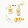 Accesorios de Colgante para Pulsera de Conservación de Color Chapados en Oro de 18 Quilates, Colgante de Ábaco de la Paz, Accesorios de Cuentas para Pulsera DIY, Amuleto de la Fortuna