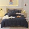 En stock Juego de Cuatro Piezas de Color Sólido para Lijar Rápido Estilo Ins Funda de Edredón Simple Funda de Edredón Lavada Ropa de Cama para Dormitorio para Otoño e Invierno 3