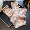 Colección 145Nuevo Pañuelo Largo Estrecho de Seda para Mujer para Primavera y Otoño, Elegante Pañuelo Estrecho de Moda Coreana para Trajes