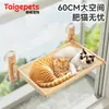 Hamaca para Gatos Ventana Ventosa Colgante Cuatro Estaciones Madera Maciza Plegable Cama para Gatos Nido para Gatos Artefacto para Tomar el Sol de Gatos