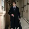Abrigo de lana de otoño e invierno 100% lana de longitud media para hombre, gabardina, abrigo de lana estilo coreano hasta la rodilla, cachemira no doble cara