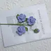 Producto Terminado Rosa Barbie Flores Secas Tejidas a Mano Flores Artificiales Ramo de Flores de Ganchillo Flores Tejidas con Hilo DIY Venta al por Mayor