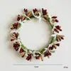 Mini Guirlanda de Natal Decoração Anel para Vela de Hotel Anel de Guardanapo Arranjo de Decoração de Natal Guirlanda Criativa de Espigas de Trigo