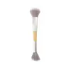 Traje de brochas de maquillaje multifuncional de doble cabeza directo de fábrica, brocha para polvos, brocha para colorete, brocha para contorno, juego de 3 brochas de maquillaje, brocha