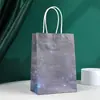Bolsa de regalo de cumpleaños, bolsa de papel kraft de dibujos animados, bolsa de embalaje para llevar, bolsa para envolver regalos de fiesta infantil, bolso
