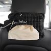 Caja de pañuelos estilo Chanel caja de reposabrazos para coche caja de pañuelos colgante para asiento creativa diosa coche caja de papel para coche