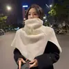 Bufanda de Cuello Alto Estilo Coreano para Mujer, Calentador de Cuello Chal de Invierno Cálido y de Alta Gama, Calentador de Cuello de Punto Nuevo de Color Sólido Versátil