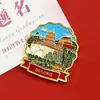 Imán de Nevera Metálico de Pekín Atracción Cultural y Creativa de Viaje Imán de Nevera Metálico Personalizado Creativo Ciudad Regalo Creativo Grabado