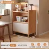 Aparador, mueble de almacenamiento para sala de estar, aparador de comedor de pared, mueble de almacenamiento, soporte para cafetera de panel ecológico de madera maciza, mueble para té