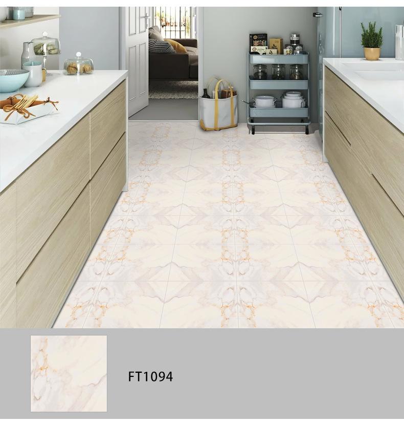 PVC加厚耐磨防潮室内装修地贴地板贴水泥地地贴厨房自粘仿瓷砖塑料卫生间批发纸铺的防木纹板厕所浴室硅藻