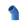 Accesorios de Tubería Azules de PVC Conectores de Entrada y Salida para Tanque de Agua Codo Curva Recta Unión de Tres Vías Válvula de Bola Pegamento Tubería de Pato
