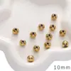Aço inoxidável lisa redonda pequena furo espaçador conta pulseira colar contas soltas artesanal diy acessórios de contas fabricantes atacado