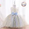 Venda Direta de Fábrica de Tecido de Malha com Padrão de Renda de Fio Dourado, Jacquard de Nylon Leve para Vestido, Tecido de Tule Fashion