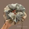 Elegante Lazo Floral para el Cabello para Mujer, Accesorio de Alta Gama para Cola de Caballo Baja o Moño