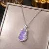 Cadena de clavícula de acero de titanio estilo retro nacional moda candado de paz de jade colgante de izaje todo partido temperamento accesorios de estilo chino de alta calidad