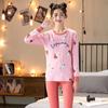 Ropa y pantalones de otoño para niños Zhongda, traje de algodón, combinación informal para niños y niñas, pijamas casuales para el hogar, funda de soporte para cabello sustituto