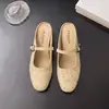 Mules Retro Súper Modernos de Punta Cerrada para Mujer, Nuevo Estilo Verano 2026, Zapatos Ligeros de Suela Suave Estilo Chanel Planos sin Cierre para Mujer