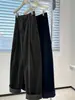 Pantalones acampanados de pana verde oscuro vintage para mujer, otoño e invierno, de cintura alta, elegantes, adecuados para ir al trabajo, pantalones casuales holgados de pierna recta con puños