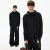 Cardigan de tricô com botões estilo retro americano old money para outono e inverno, para homens e mulheres, oferecendo um caimento relaxado e solto