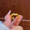 Anel de Moeda de Cobre para Ficar Rico Imediatamente para Mulheres, Novo Estilo Chinês, Moda Retro Exquisita, Sensação Personalizada de Alto Padrão, Mesmo Estilo do Little Red Book para o Ano do Cavalo