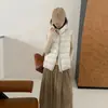 Chaleco ligero de algodón acanalado para mujer, nuevo diseño de invierno 2026, chaleco elegante para mujeres petite