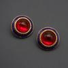 Joyería Antigua Pendientes Geométricos Europeos y Americanos Pendientes de Vidrio Esmaltado Moda Clásica Estilo de Corte Joyería de Nicho para el Día a Día