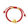 Pulsera Wufu Dragón Dorado de plata 999 para mujer, moda nacional, lujo ligero, ágata roja, pulsera zodiacal, ins, año de nacimiento, pulsera de amor