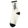 Calcetines Blancos y Negros para Hombre Cuatro Estaciones Calcetines Finos de Longitud Media Calcetines de Moda con Letras Calcetines Absorbentes de Sudor para Correr Calcetines de Algodón Calcetines Zhuji