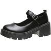 Zapatos pequeños de cuero estilo británico japonés, combinables con todo, 2021, nuevos zapatos Mary Jane de suela gruesa de JK Clothing, zapatos de un solo botón para estudiantes.