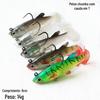 Isca Macia para Peixe Yajie 8cm/12.5g Cauda com Chumbo Imitação de Peixe Isca Macia Disponível em Cinco Cores com Efeito Luminoso Simulador