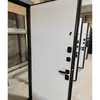 Puerta de Hierro de Exportación Rusa con Inserciones Decorativas, Panel Trasero de Tablero de Densidad de Madera, Puerta de Entrada de Acero Antirrobo