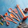 Set de utensilios de cocina de silicona de 7 piezas de colores, espátula de color transparente, juego para cocinar, resistente a altas temperaturas, antiadherente, cuchara, espátula, herramientas de cocina