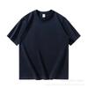 Camiseta suelta de manga corta 21 algodón peinado 220g antibacteriana cuello redondo de algodón color liso hombro caído talla grande top casual
