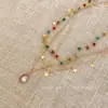 Collar Vintage Multicapa para Mujer, Accesorio de Nicho de Lujo Ligero, Cadena para Clavícula, Estilo Francés, Cadena para el Cuello Estilo Playa