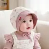 Gorro de Bebé Estilo Delgado Primavera y Otoño Niño Dibujos Animados Niña Doble Cara Usable Sombrero para el Sol Bebé Recién Nacido Mes de Edad Gorra