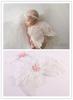Fantasia de Anjo com Asas de Pena para Fotografia de Recém-Nascidos Lua Cheia Roupa Acessórios para Fotos de Bebê Adereços de Cabeça