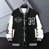Terno de beisebol nacional primavera e outono, casaco masculino, solto, marca Tide, jaqueta de estudante, top, roupas de casal para meninos, tudo combinando