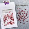 Arte de Uñas Año Nuevo Rojo Vino Resina Lazo Joyería Angela Rojo Cinta regular Mini tamaño pequeño Decoración Punta de Dedo