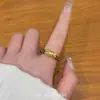 Anillo elástico popular de Xiaohongshu con cuentas de Piedra Ojo de Tigre Maillard, Anillo de Gato de moda, exquisito y lindo estilo Ins