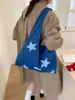 2026 Nuevo Bolso Tote con Bordado de Cielo Estrellado Estilo Coreano para Estudiantes Mujeres, Bolso de Mano Sencillo para el Trabajo y la Clase