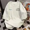 Camiseta de Manga Corta con Estampado de Letras de Marca de Tendencia de Diseño de Nicho para Mujer Verano 2026 Casual Holgada Versátil para Pareja