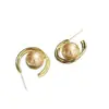 Pendientes de Perla Color Champagne Retro Francés Diseño de Nicho Lujo Accesible Pendientes Elegantes 2024 Nuevo Estilo Caliente Pendientes