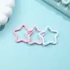 Direto da fábrica Cor Macaron liga estrela de cinco pontas chaveiro gancho externo para mochila acessórios de joalheria DIY