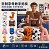 Almohadas Alfanuméricas Personalizadas, Peluches Transfronterizos, Regalos de Cumpleaños para Niños, Almohadas de Fútbol, Baloncesto, Béisbol en Stock